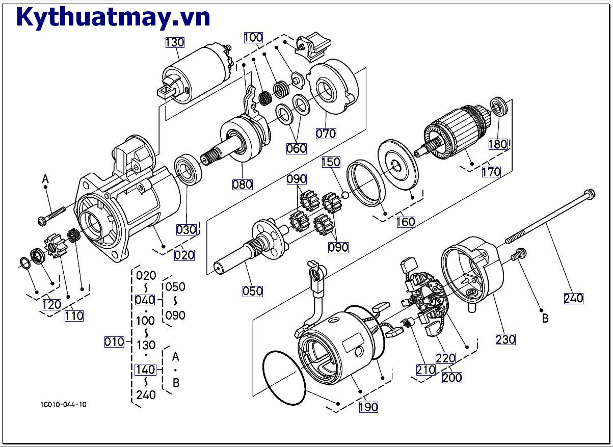 Của bộ phận khởi động ( những bộ phận cấu thành)( Cũ) 50001 đến 89999